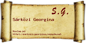 Sárközi Georgina névjegykártya